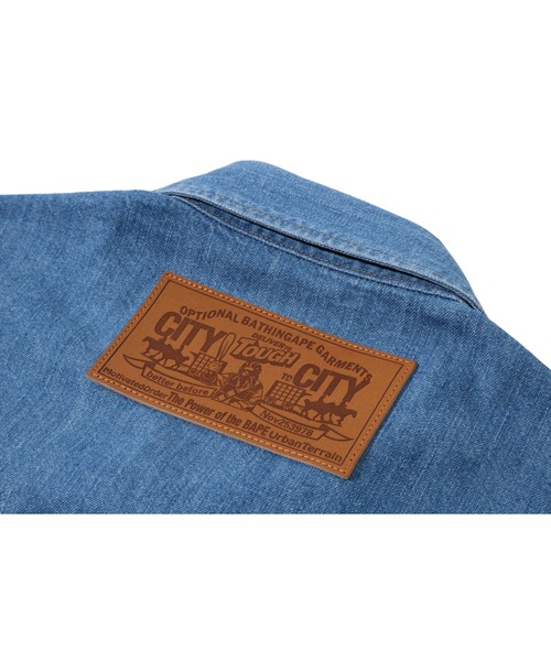 A BATHING APE(アベイシングエイプ)の「APE HEAD RELAXED FIT DENIM SHIRTS(シャツ/ブラウス・メンズ・ライトインディゴブルー・LARGE/MEDIUM/X-LARGE/XX-LARGE/SMALL)」の4枚目の写真