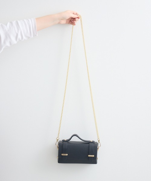 KATHARINE ROSS（キャサリンロス）の「【KATHARINE ROSS】【MILLELA FIRENZE】箱型ミニショルダー（ショルダーバッグ・レディース・モカ/ブラック・MEDIUM）」の9枚目の写真