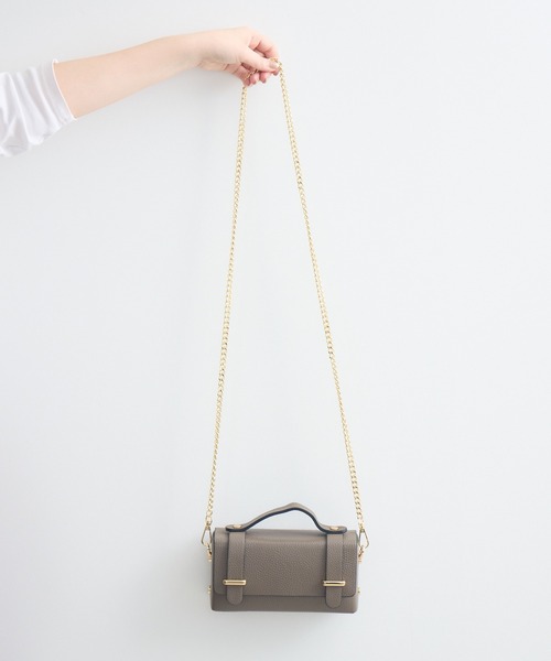 KATHARINE ROSS（キャサリンロス）の「【KATHARINE ROSS】【MILLELA FIRENZE】箱型ミニショルダー（ショルダーバッグ・レディース・モカ/ブラック・MEDIUM）」の12枚目の写真