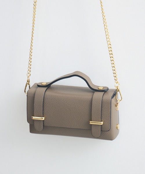 KATHARINE ROSS（キャサリンロス）の「【KATHARINE ROSS】【MILLELA FIRENZE】箱型ミニショルダー（ショルダーバッグ・レディース・モカ/ブラック・MEDIUM）」の13枚目の写真