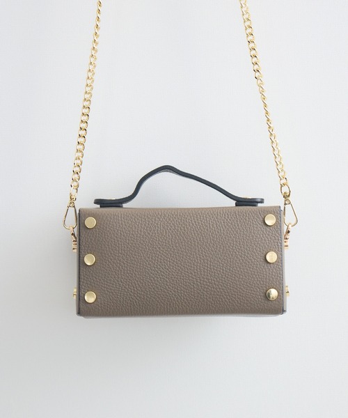 KATHARINE ROSS（キャサリンロス）の「【KATHARINE ROSS】【MILLELA FIRENZE】箱型ミニショルダー（ショルダーバッグ・レディース・モカ/ブラック・MEDIUM）」の14枚目の写真