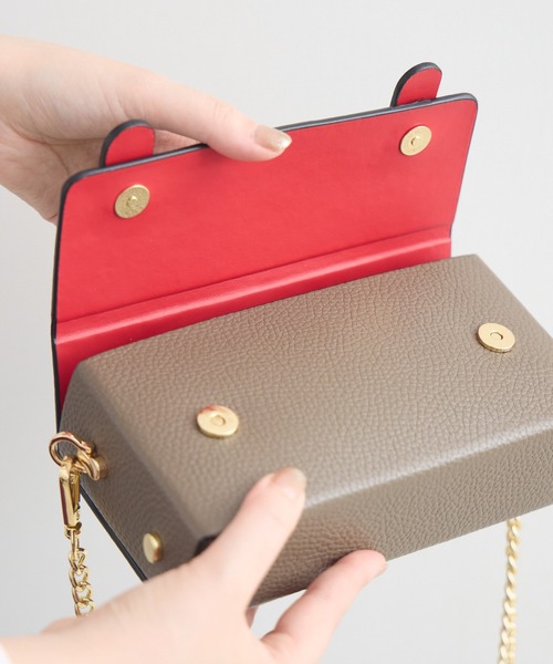 KATHARINE ROSS（キャサリンロス）の「【KATHARINE ROSS】【MILLELA FIRENZE】箱型ミニショルダー（ショルダーバッグ・レディース・モカ/ブラック・MEDIUM）」の19枚目の写真