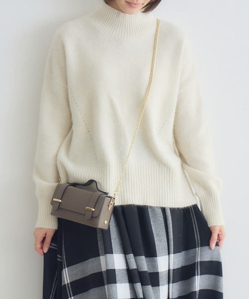 KATHARINE ROSS（キャサリンロス）の「【KATHARINE ROSS】【MILLELA FIRENZE】箱型ミニショルダー（ショルダーバッグ・レディース・モカ/ブラック・MEDIUM）」の4枚目の写真