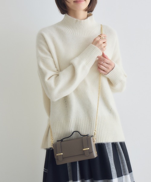 KATHARINE ROSS（キャサリンロス）の「【KATHARINE ROSS】【MILLELA FIRENZE】箱型ミニショルダー（ショルダーバッグ・レディース・モカ/ブラック・MEDIUM）」の8枚目の写真