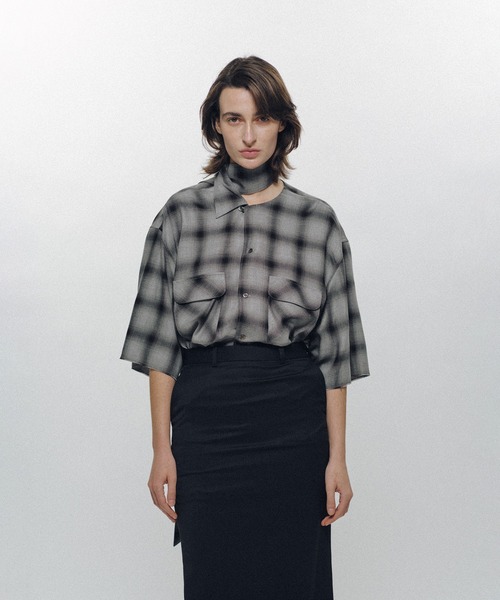 KEISUKEYOSHIDA（ケイスケヨシダ）の「Imitation Long Collar Shirt（シャツ/ブラウス・レディース・ホワイト/ブラック・S/M）」の8枚目の写真