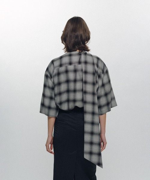 KEISUKEYOSHIDA（ケイスケヨシダ）の「Imitation Long Collar Shirt（シャツ/ブラウス・レディース・ホワイト/ブラック・S/M）」の10枚目の写真