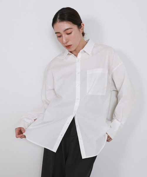 select MOCA(セレクトモカ)の「【選べる】アソートオーバーサイズシャツ(シャツ/ブラウス・レディース・ベージュ系その他/ブルー系その他/ブルー/オフホワイト/ピンク系その他・FREE)」の2枚目の写真