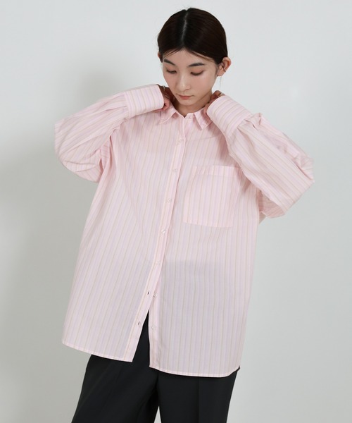 select MOCA(セレクトモカ)の「【選べる】アソートオーバーサイズシャツ(シャツ/ブラウス・レディース・ベージュ系その他/ブルー系その他/ブルー/オフホワイト/ピンク系その他・FREE)」の11枚目の写真