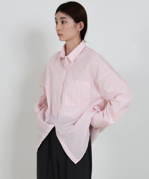 select MOCA(セレクトモカ)の「【選べる】アソートオーバーサイズシャツ(シャツ/ブラウス・レディース・ベージュ系その他/ブルー系その他/ブルー/オフホワイト/ピンク系その他・FREE)」の12枚目の写真