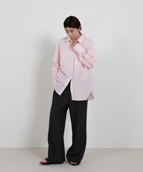 select MOCA(セレクトモカ)の「【選べる】アソートオーバーサイズシャツ(シャツ/ブラウス・レディース・ベージュ系その他/ブルー系その他/ブルー/オフホワイト/ピンク系その他・FREE)」の6枚目の写真