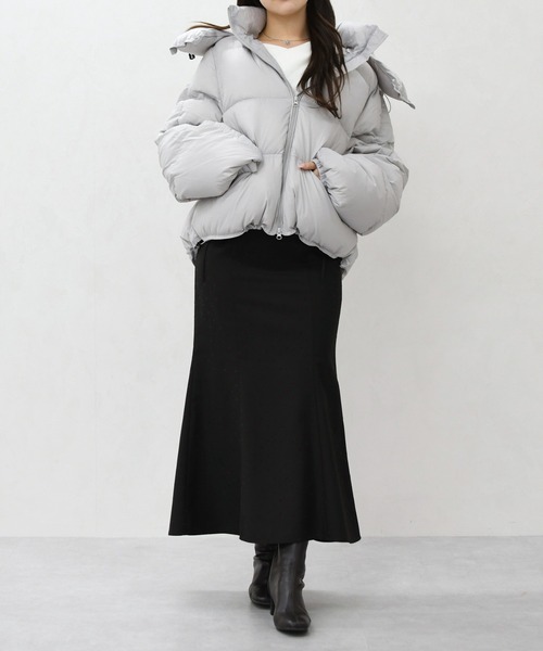 31 Sons de mode（トランテアン　ソン　ドゥ　モード）の「2025秋冬新作 一部店舗限定 スタンドカラーショートダウン（ダウンジャケット/コート・レディース・ブラック/グレー・ﾌﾘ-）」の19枚目の写真
