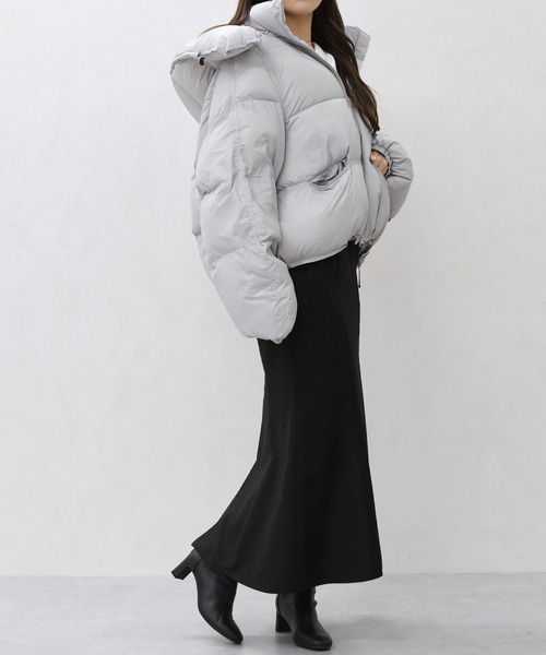 31 Sons de mode（トランテアン　ソン　ドゥ　モード）の「2025秋冬新作 一部店舗限定 スタンドカラーショートダウン（ダウンジャケット/コート・レディース・ブラック/グレー・ﾌﾘ-）」の20枚目の写真