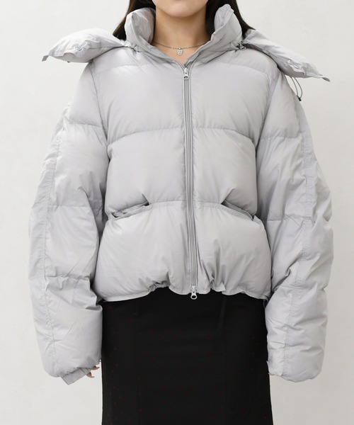 31 Sons de mode（トランテアン　ソン　ドゥ　モード）の「2025秋冬新作 一部店舗限定 スタンドカラーショートダウン（ダウンジャケット/コート・レディース・ブラック/グレー・ﾌﾘ-）」の7枚目の写真