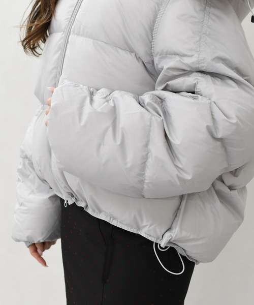 31 Sons de mode（トランテアン　ソン　ドゥ　モード）の「2025秋冬新作 一部店舗限定 スタンドカラーショートダウン（ダウンジャケット/コート・レディース・ブラック/グレー・ﾌﾘ-）」の10枚目の写真