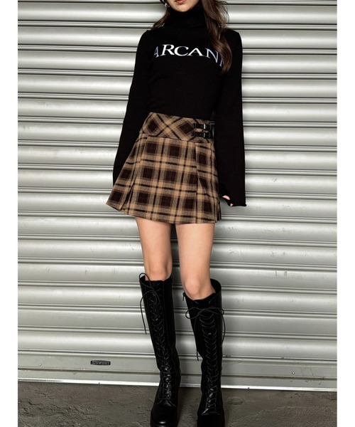 EGOIST(エゴイスト)の「ARCANEニットトップス(ニット/セーター・レディース・ホワイト/ボルドー/ブラック・FREE)」の6枚目の写真