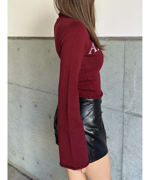 EGOIST(エゴイスト)の「ARCANEニットトップス(ニット/セーター・レディース・ホワイト/ボルドー/ブラック・FREE)」の13枚目の写真