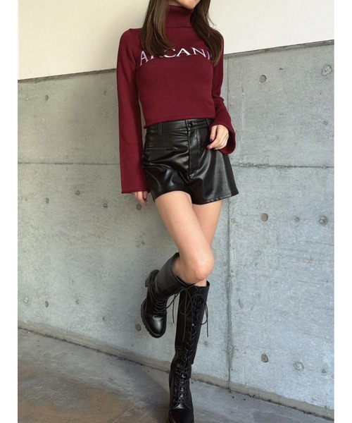 EGOIST(エゴイスト)の「ARCANEニットトップス(ニット/セーター・レディース・ホワイト/ボルドー/ブラック・FREE)」の14枚目の写真