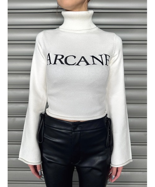 EGOIST(エゴイスト)の「ARCANEニットトップス(ニット/セーター・レディース・ホワイト/ボルドー/ブラック・FREE)」の19枚目の写真