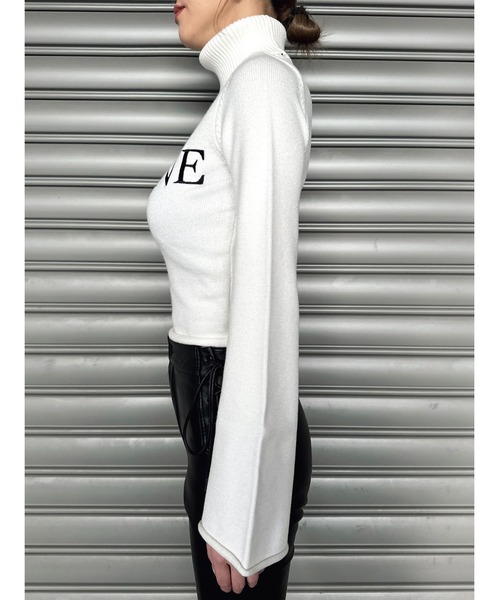 EGOIST(エゴイスト)の「ARCANEニットトップス(ニット/セーター・レディース・ホワイト/ボルドー/ブラック・FREE)」の20枚目の写真