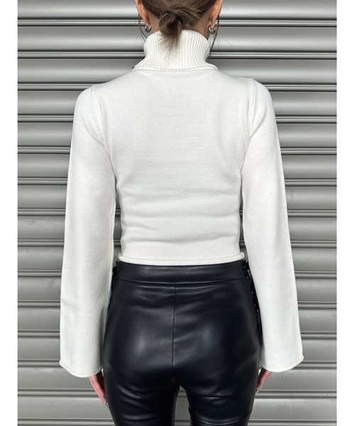 EGOIST(エゴイスト)の「ARCANEニットトップス(ニット/セーター・レディース・ホワイト/ボルドー/ブラック・FREE)」の21枚目の写真