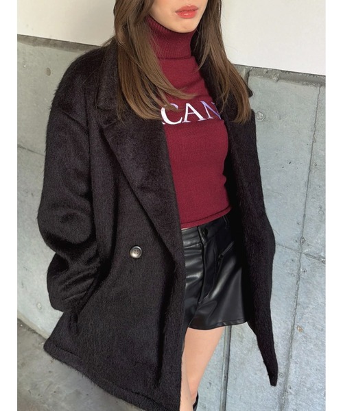 EGOIST(エゴイスト)の「ARCANEニットトップス(ニット/セーター・レディース・ホワイト/ボルドー/ブラック・FREE)」の17枚目の写真