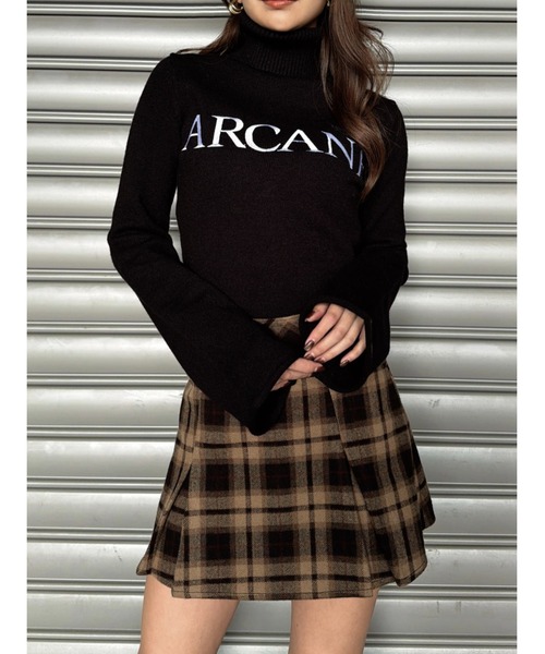 EGOIST(エゴイスト)の「ARCANEニットトップス(ニット/セーター・レディース・ホワイト/ボルドー/ブラック・FREE)」の4枚目の写真