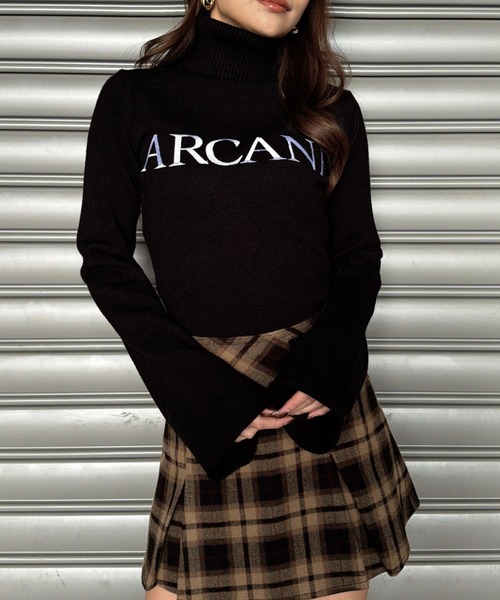 EGOIST(エゴイスト)の「ARCANEニットトップス(ニット/セーター・レディース・ホワイト/ボルドー/ブラック・FREE)」の5枚目の写真