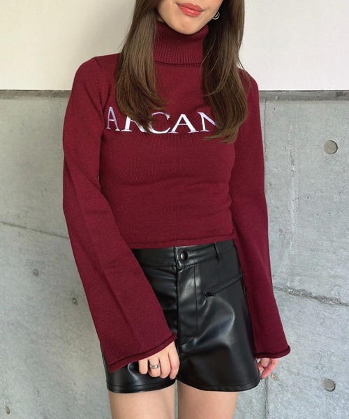 EGOIST(エゴイスト)の「ARCANEニットトップス(ニット/セーター・レディース・ホワイト/ボルドー/ブラック・FREE)」の12枚目の写真