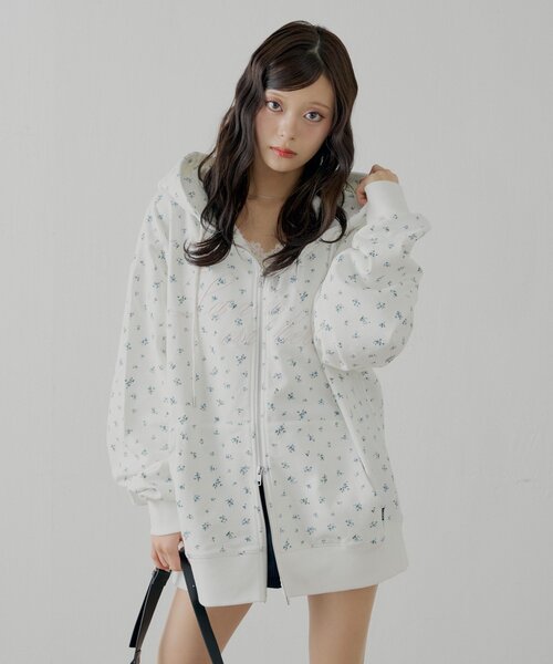 花柄ルーズパーカー（パーカー）｜Chico（チコ）のファッション通販