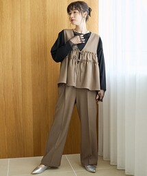 coen（コーエン）の「【セットアイテム】リネンライク ビスチェセットアップ（セットアップ）」