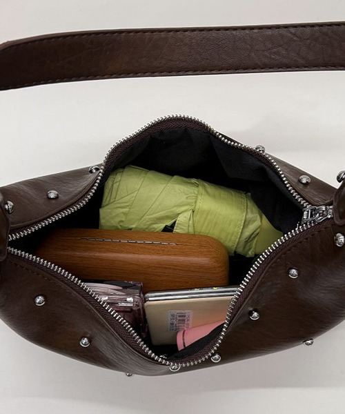 HALEY PESCA（ヘーリーペスカ）の「HALEY PESCA/2way スタッズショルダー　ハンドバッグ（ショルダーバッグ・レディース・ブラウン/ホワイト/ブラック・FREE）」の21枚目の写真