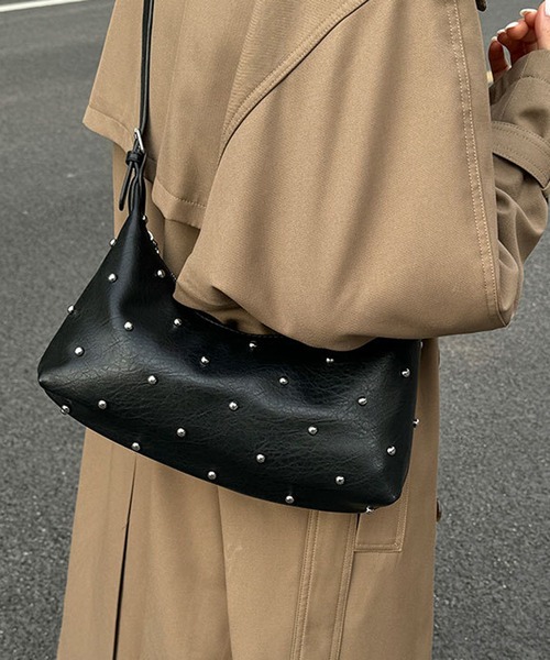 HALEY PESCA（ヘーリーペスカ）の「HALEY PESCA/2way スタッズショルダー　ハンドバッグ（ショルダーバッグ・レディース・ブラウン/ホワイト/ブラック・FREE）」の17枚目の写真