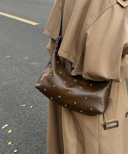 HALEY PESCA（ヘーリーペスカ）の「HALEY PESCA/2way スタッズショルダー　ハンドバッグ（ショルダーバッグ・レディース・ブラウン/ホワイト/ブラック・FREE）」の19枚目の写真