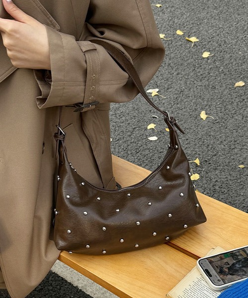 HALEY PESCA（ヘーリーペスカ）の「HALEY PESCA/2way スタッズショルダー　ハンドバッグ（ショルダーバッグ・レディース・ブラウン/ホワイト/ブラック・FREE）」の22枚目の写真