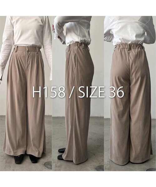 CAPRICIEUX LE'MAGE（カプリシューレマージュ）の「ベロアワイドパンツ（その他パンツ・レディース・チャコールグレー/グレイッシュベージュ・38/36）」の19枚目の写真