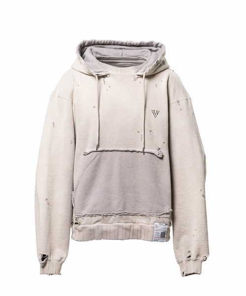 Maison MIHARA YASUHIRO（メゾンミハラヤスヒロ）の「Sun Faded Like Hoodie（スウェット・メンズ・ベージュ/ネイビー・46/44）」の2枚目の写真