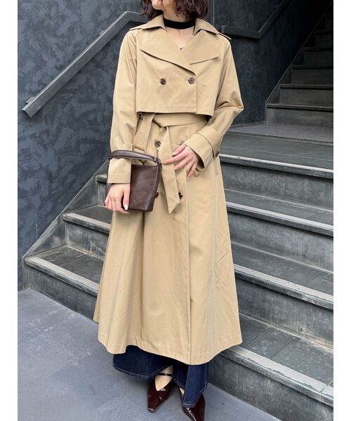 LAGUNAMOON（ラグナムーン）の「マルチWAYダブルカラートレンチコート（トレンチコート・レディース・ベージュ・MEDIUM/SMALL）」の4枚目の写真