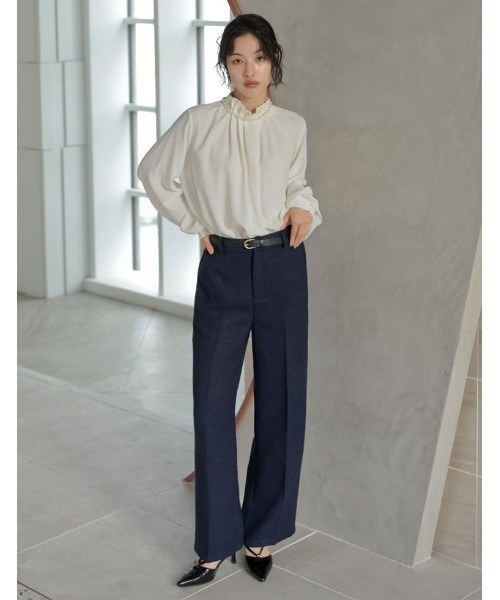 Re:EDIT(リエディ)の「ツイードストレートパンツ(その他パンツ・レディース・ネイビー/ブラック・MEDIUM/LARGE)」の7枚目の写真