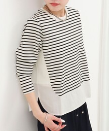 NOLLEY’S | ポンチローマ切替プルオーバーカットソー(Tシャツ/カットソー)