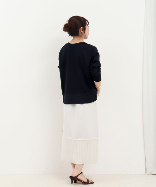 NOLLEY’S(ノーリーズ)の「ポンチローマ切替プルオーバーカットソー(Tシャツ/カットソー・レディース・オフホワイト/チャコールグレー/ネイビー/ホワイト系その他・38)」の10枚目の写真