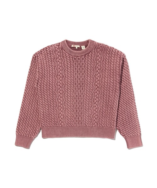 Levi's(リーバイス)の「Levi's/リーバイス LEILAH ケーブルクルーネックセーター(ニット/セーター・レディース・ピンク・XS/S/M)」の7枚目の写真