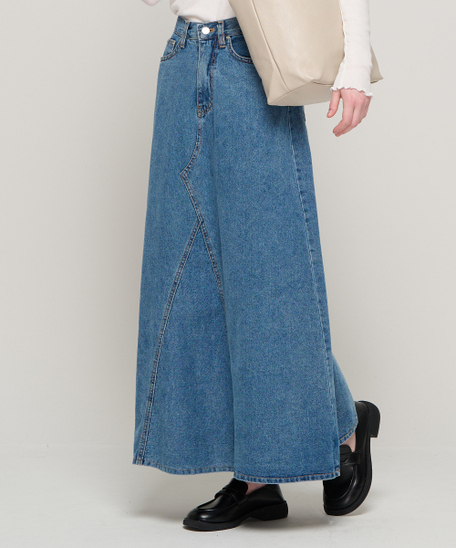 ROIDESROIS（ロワデロワ）の「マキシデニムロングスカート(ブルー)（スカート・レディース・その他・S/M/L）」の3枚目の写真