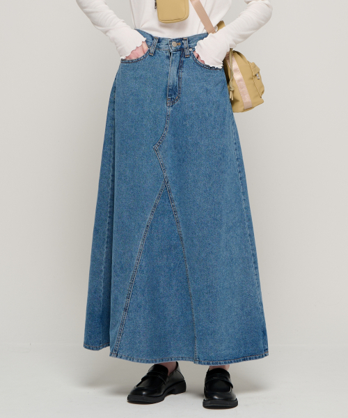 ROIDESROIS（ロワデロワ）の「マキシデニムロングスカート(ブルー)（スカート・レディース・その他・S/M/L）」の4枚目の写真