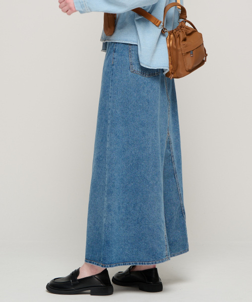 ROIDESROIS（ロワデロワ）の「マキシデニムロングスカート(ブルー)（スカート・レディース・その他・S/M/L）」の6枚目の写真