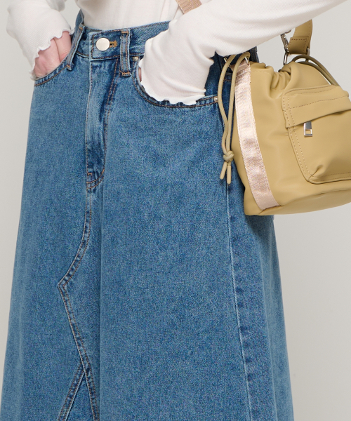 ROIDESROIS（ロワデロワ）の「マキシデニムロングスカート(ブルー)（スカート・レディース・その他・S/M/L）」の8枚目の写真
