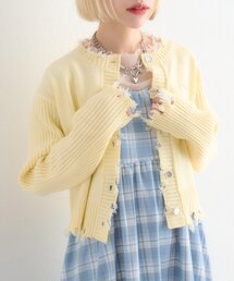 w closet | プレートダメージカーディガン(カーディガン/ボレロ)