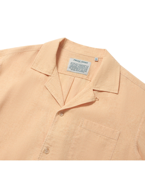 PRODESHIRT（プロデシャツ）の「[コンフォート] トロピカルヴィンテージリネンキャンプシャツ (オレンジ)（シャツ/ブラウス・メンズ・その他・M/L/XL）」の3枚目の写真