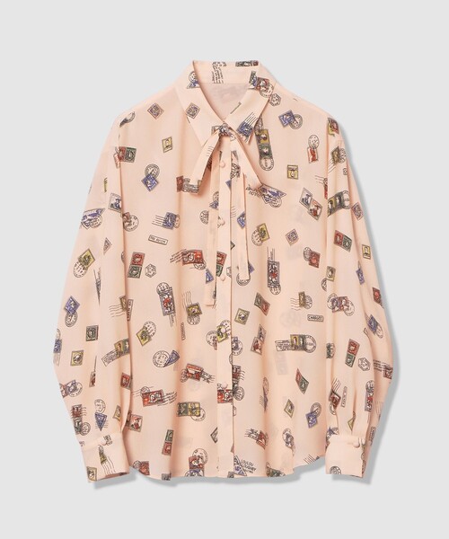 LOULOU WILLOUGHBY(ルルウィルビー)の「【LOULOU WILLOUGHBY】レタープリントシャツブラウス(シャツ/ブラウス・レディース・ピンク/ネイビー・2)」の9枚目の写真