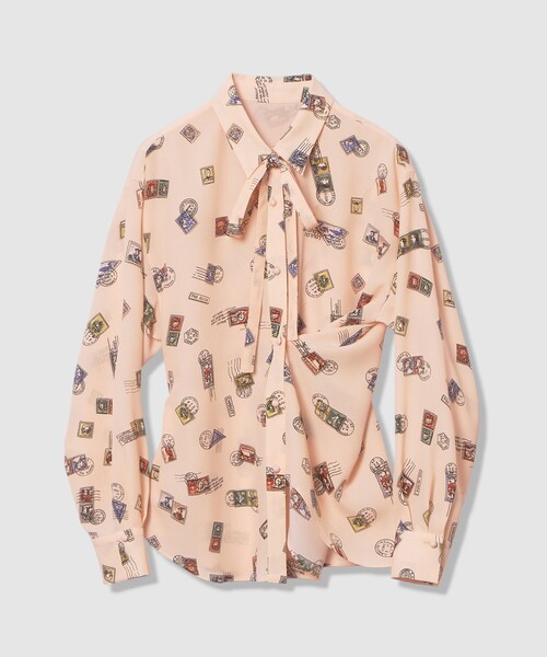 LOULOU WILLOUGHBY(ルルウィルビー)の「【LOULOU WILLOUGHBY】レタープリントシャツブラウス(シャツ/ブラウス・レディース・ピンク/ネイビー・2)」の11枚目の写真