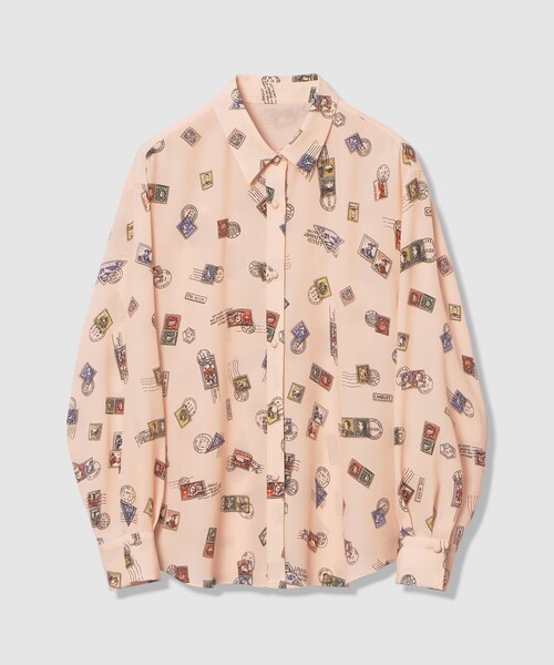 LOULOU WILLOUGHBY(ルルウィルビー)の「【LOULOU WILLOUGHBY】レタープリントシャツブラウス(シャツ/ブラウス・レディース・ピンク/ネイビー・2)」の12枚目の写真